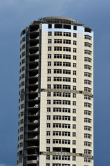 Abandoned more 10 years residential complex construction. Kiev, Ukraine