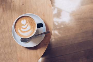 A cup of cappuccino.