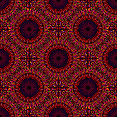 Seamless geometrical multicolor mandala pattern background - elegant bohemian spiritual vector art design