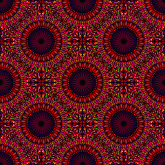 Seamless geometrical multicolor mandala pattern background - elegant bohemian spiritual vector art design