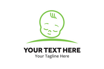 unique baby simple logo creative design in flat style with color . baby logo creative design for identity and shop