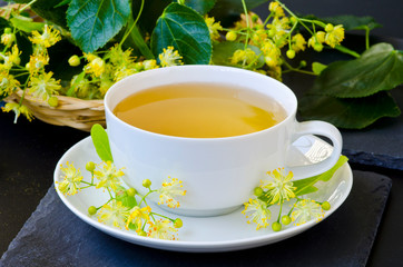 Alternative Medicine. Herbal Therapy. Infusion of lime flowers.