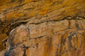 Cave Painting. Valonsadero Mountain. Castilla y Leon. Soria Province. Spain