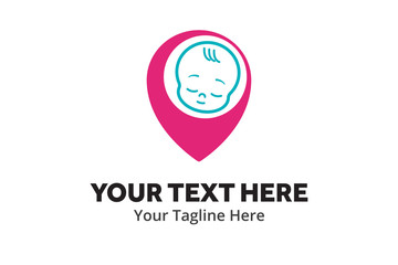 unique baby simple logo creative design in flat style with color . baby logo creative design for identity and shop