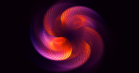 3D rendering abstract round light background