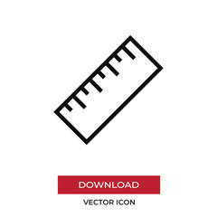 Ruler vector icon in modern style for web site and mobile app