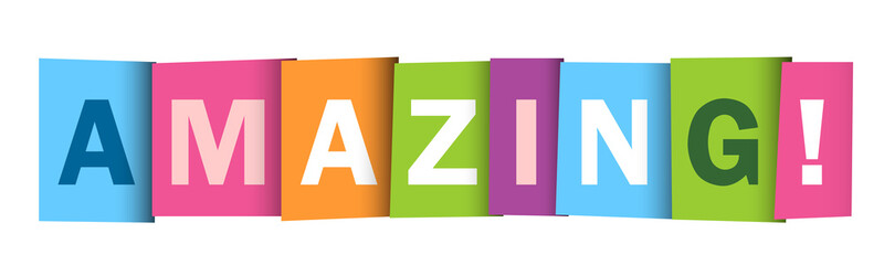 AMAZING! colorful vector typography banner