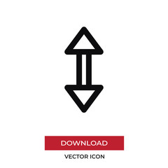 Scroll vector icon in modern style for web site and mobile app