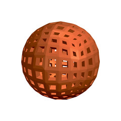 Abstract sphere wireframe. 3d Vector illustration.