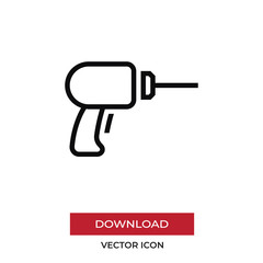 Drill vector icon in modern style for web site and mobile app