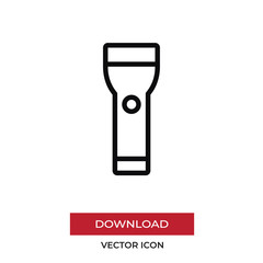 Flashlight vector icon in modern style for web site and mobile app