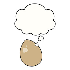 cartoon egg and thought bubble