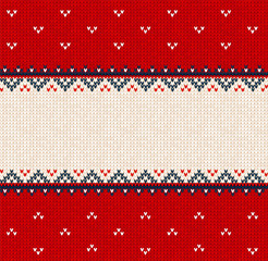 Merry Christmas Happy New Year greeting card frame scandinavian ornaments