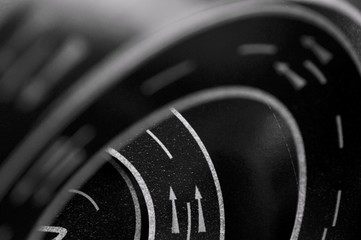 close up shot of key on black background