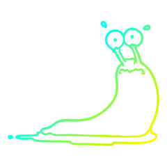 cold gradient line drawing cartoon slug
