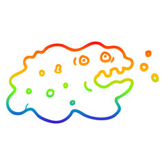 rainbow gradient line drawing cartoon germ