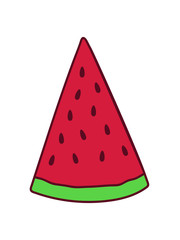 stück melone lecker essen obst hunger snack sommer wassermelone cool design comic cartoon clipart