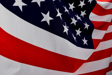 Close Up American Flag Wave