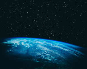 View of the planet earth from space. Gas, nebula, stars. The elements of this image furnished by NASA.