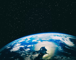 View of the earth from the cosmos. The elements of this image furnished by NASA.