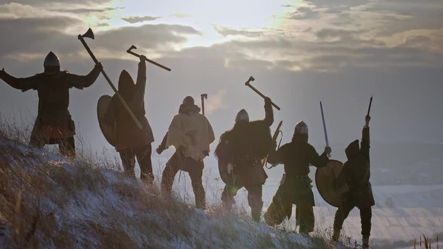 Back view. Vikings are go on the offensive.
