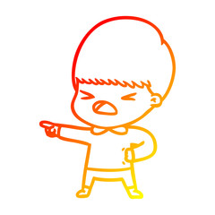 warm gradient line drawing cartoon stressed man