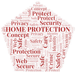 Home Protection word cloud. Wordcloud made with text only.