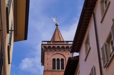 Bell tower of the Collegiate of Saint Andrew, Empoli, Tuscany, Italy