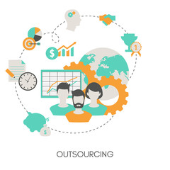 Business and outsourcing concept.