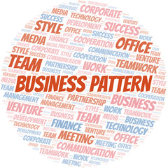 Obraz premium Business Pattern word cloud. Collage made with text only.