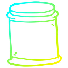 cold gradient line drawing cartoon vitamin pots