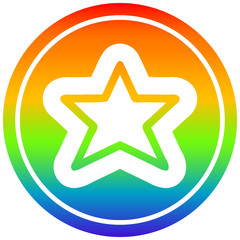 star shape in rainbow spectrum