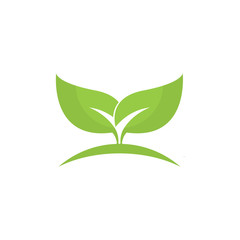 Logos of green leaf ecology nature element vector icon 
