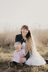 Fototapeta premium Mother and daughter outdoor - Image .