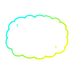 cold gradient line drawing cartoon cloud