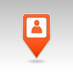 Location people pin map icon. Map pointer