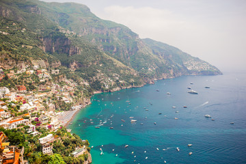 Obraz premium Beautiful coastal towns of Italy - scenic Positano in Amalfi coast