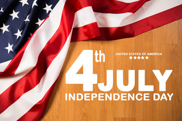Fototapeta na wymiar Happy Fourth of July USA Flag - Image .