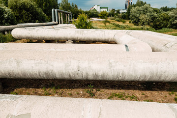 Oil pipeline, industrial equipment ,pipes in crude oil factory