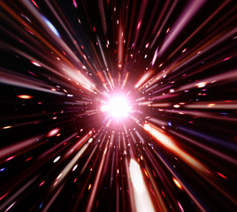 Vivid colorful background with starburst. Abstract radial lines fading into background. The elements of this image furnished by NASA.