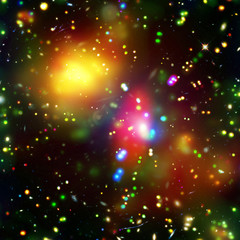 Colorful starry outer space background. The elements of this image furnished by NASA.