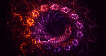 3D rendering abstract round light background