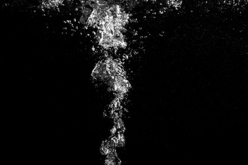 White bubbles under the water background