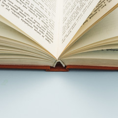 Close up of an open book