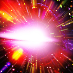 Outburst in galaxy. The elements of this image furnished by NASA.