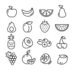 Fruit Icons Set