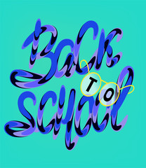 Back to school volume lettering. Vector illustration