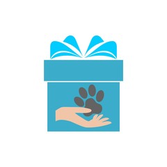 Dog box logo, icon, sign, button