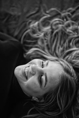 beautiful blonde xxl diet / overweight, concept fat beautiful young model