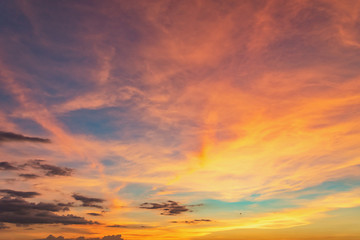 Naklejka na ściany i meble Sunrise Sky with colorful clouds